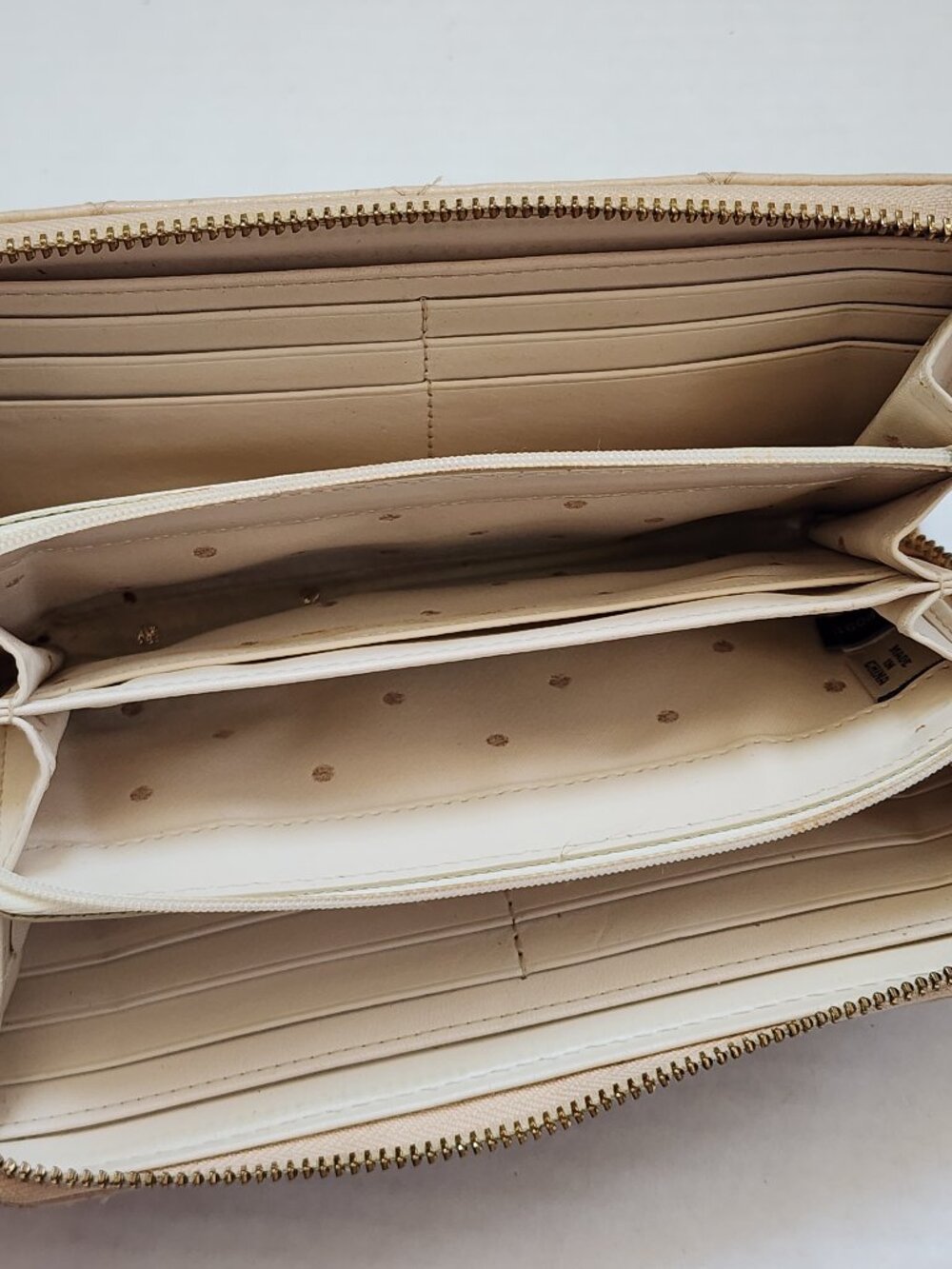 Kate Spade New York Quilted Leather Zip-Around Wallet - Beige - Picture 10 of 12